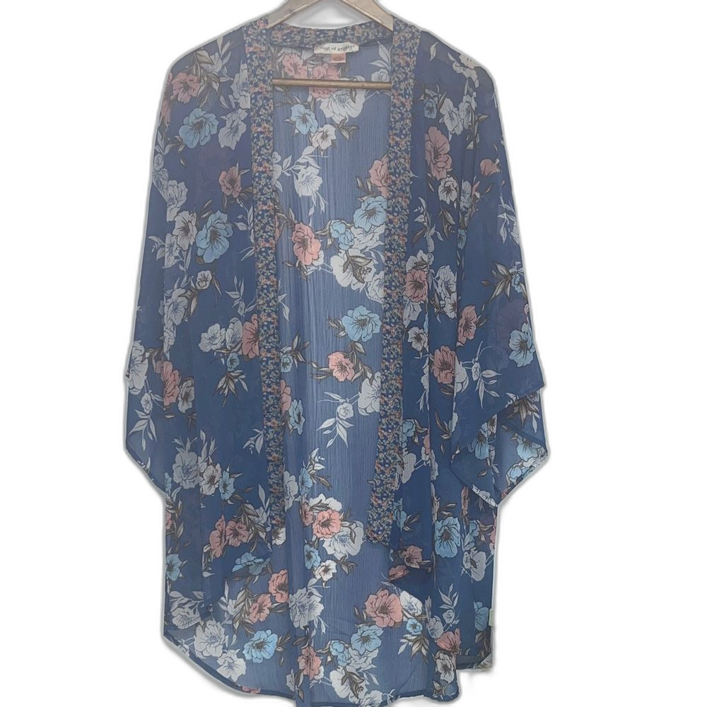 Band of Gypsies, Sz XS/Small Floral Print Kimono, Bohemian, Flowy, Feminine